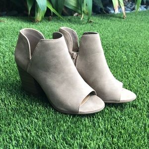 Tan Peep To Booties